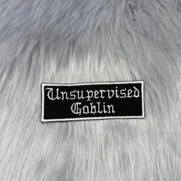 Unsupervised Goblin Embroidered Patch | ADHD Patch | Funny Punk | Emo Grunge Patch Jacket