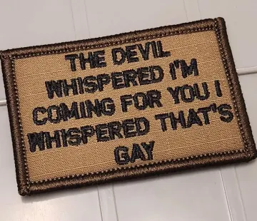The Devil Whispered I'm Coming For You – 2x3 Coyote Patch (Hook Fastener)