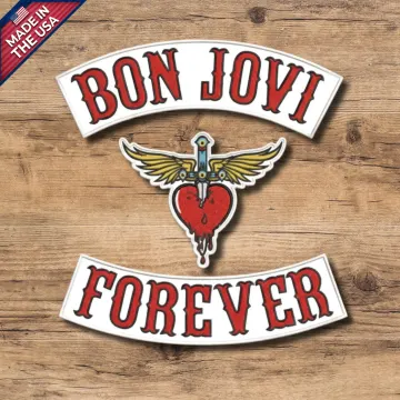 Bon Jovi Forever Inspired 3 Piece Rocker Patch Set, Iron-On Banners for Jackets
