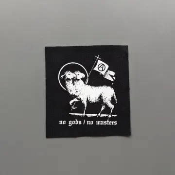 No gods no masters - Punk Patches for Jackets | Sew On Patch | DIY Anarchy flag fabric