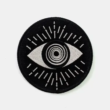 Eyeball Iron On Patch // Round patch // Eye Patches//  Iron On // Psychedelic Patch // Gift for Him // Gift ideas // Embroidered Patch