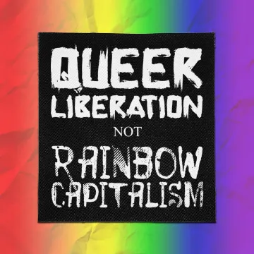 Punk Patches - Queer Liberation, Not Rainbow Capitalism | Queer Patch
