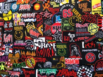 Wholesale Random Lot of Music Band Iron On Patches: Punk Rock Reggae Hip Hop Rock n Roll For Jeans