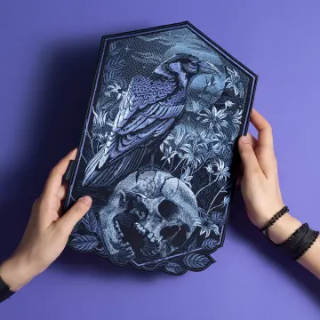 Raven And Skull Back Patch