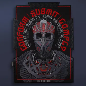 Conform Submit Comply cyberpunk back patch
