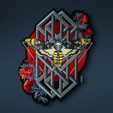 Death’s Head Moth Embroidered Patch