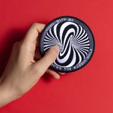 Down The Rabbit Hole Embroidered Patch