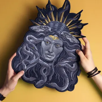 Medusa Embroidered Back Patch