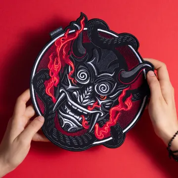 Oni Japanese Demon Embroidered Patch