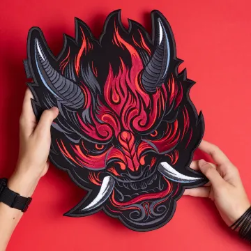 Oni Japanese Demon Embroidered Patch