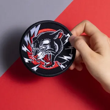 Panther & Lightning Embroidered Patch