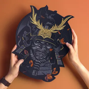 Samurai Embroidered Patch
