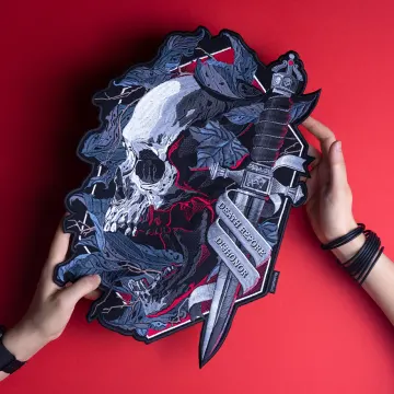Skull and Dagger Embroidered Back Patch