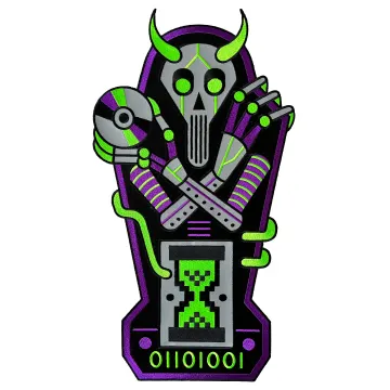 Yeahgnar Techno Reaper Reflective Back Patch
