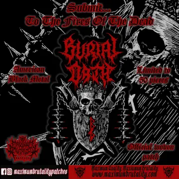 Burial Oath "Kingdom of Fire" Woven Laser Cut Patch