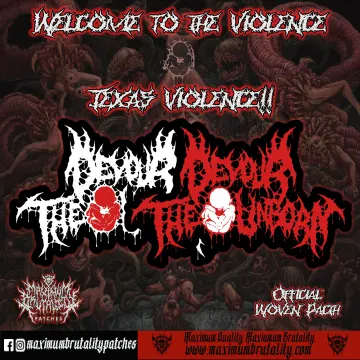 Devour The Unborn Official Woven Logo Patch