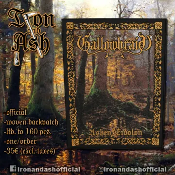 Gallowbraid - Ashen Eidolon official woven Backpatch