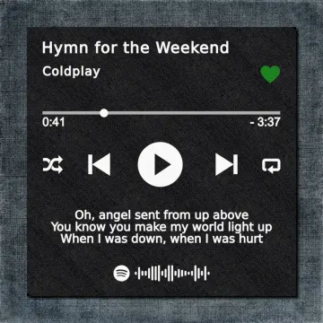 Coldplay Hymn for the Weekend Back Patch