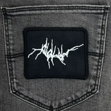 Abkehr Embroidered Patch, Abkehr Logo Embroidery Denim Patch