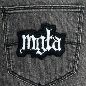 Mgla Embroidered Patch, Mgła Logo Embroidery Denim Patch