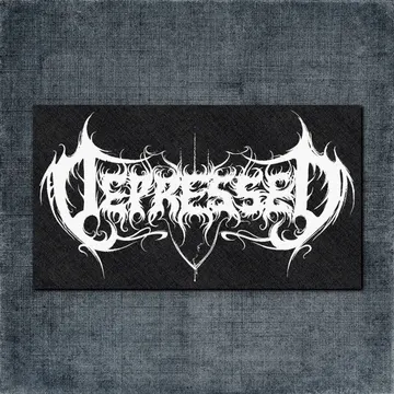 Depressed Back Patch, Depressed Logo Big Back Patch