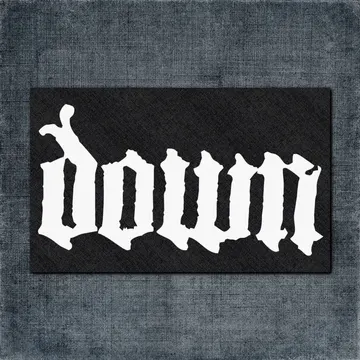 Down Back Patch, Down Logo Big Back Patch