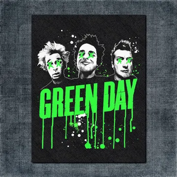 Green Day Back Patch, Green Day Artwork Big Back Patch