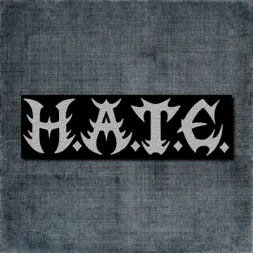 H.A.T.E Back Patch, H.A.T.E Logo Big Back Patch
