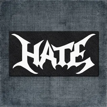 Hate Back Patch, Hate Logo Big Back Patch
