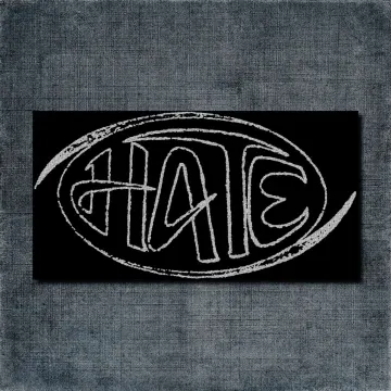 Hate Back Patch, Hate Logo Big Back Patch