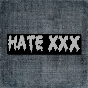 Hate XXX Back Patch, Hate XXX Logo Big Back Patch