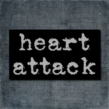 Heart Attack Back Patch, Heart Attack Logo Big Back Patch