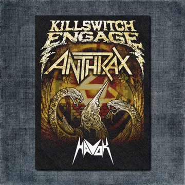 Killswitch Engage Anthrax Back Patch, Killswitch Engage Anthrax The KillThrax Tour Big Back Patch