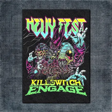 Killswitch Engage Back Patch, Killswitch Engage Hevy Fest Big Back Patch