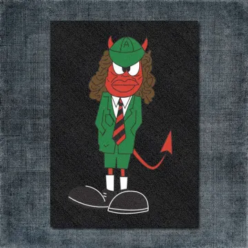 AC DC Back Patch, AC DC Devil Logo Big Back Patch