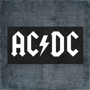 AC DC Back Patch, AC DC Logo Big Back Patch