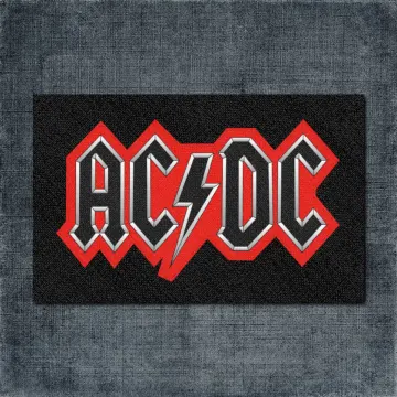 AC DC Back Patch, AC DC Red Logo Big Back Patch