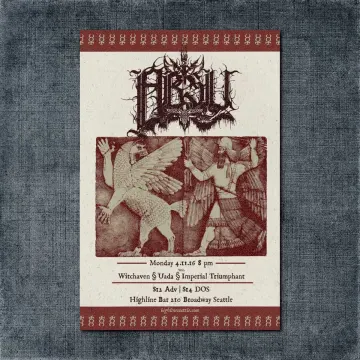 Absu, Witchaven, UADA Back Patch, Absu, Witchaven, UADA Tour Poster Big Back Patch
