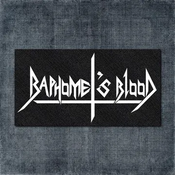 Baphomets Blood Back Patch, Baphomets Blood Logo Black Big Back Patch