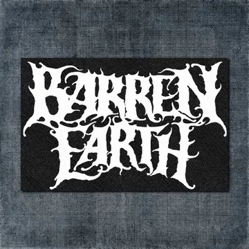 Barren Earth Back Patch, Barren Earth Logo Black Big Back Patch