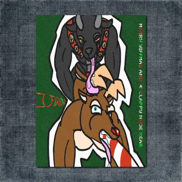 Furism Back Patch, Furism – Merry Yiffmas and a Clappy Nude Rear Big Back Patch