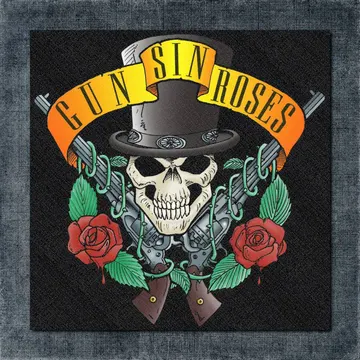 Gun Sin Roses Artwork Back Patch, Gun Sin Roses Artwork Big Back Patch