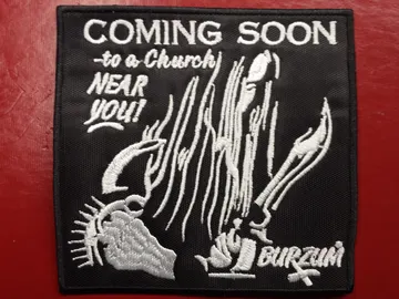 BURZUM…  Embroidered Patch  (black metal)   Norway   1059