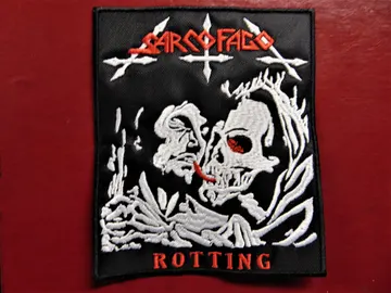 SARCOFAGO  Embroidered Patch  (black death)    Brazil   1188