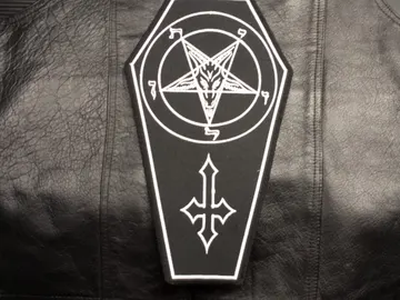 SATANIC BACKPATCH  Embroidered Backpatch  (black metal)    244*