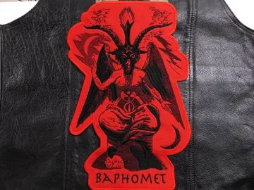 BAPHOMET…  Embroidered Backpatch  (black metal)    308*