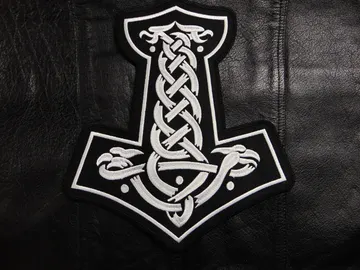 THOR HAMMER…  Embroidered Backpatch  (black metal)   062*