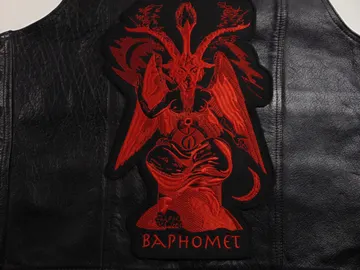 BAPHOMET…  Embroidered Backpatch  (black metal)    169*