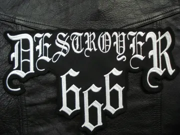 DESTROYER 666…  Embroidered Backpatch  (thrash black)   Australia   371*