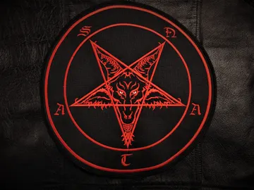 BAPHOMET SATAN…  Embroidered Backpatch  (black metal)   RACK024*